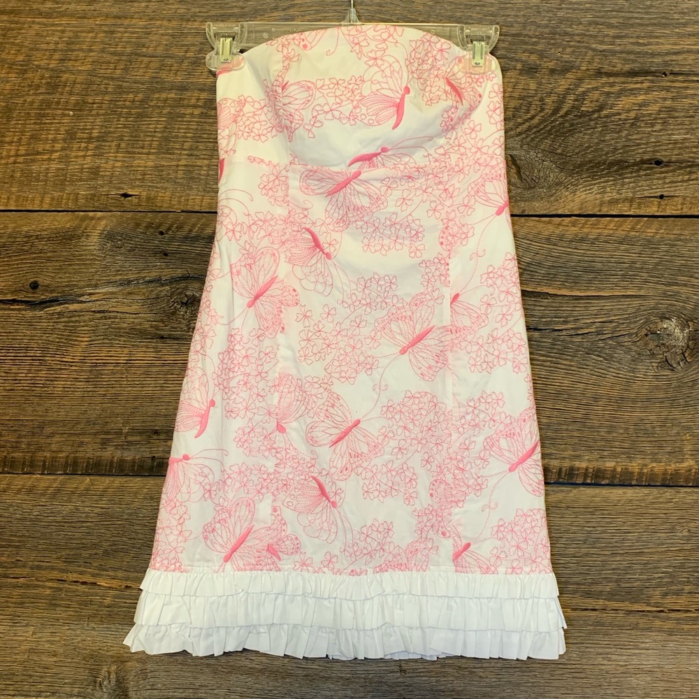 Lilly Pulitzer Strapless Sundress w Ruffle Bottom